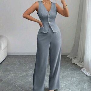 Elegant Gray Women's Jumpsuit